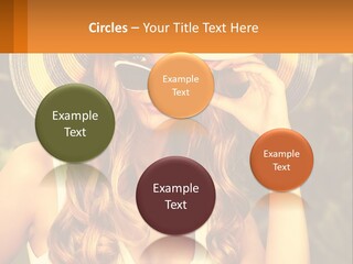 A Beautiful Woman Wearing A Hat And Sunglasses PowerPoint Template