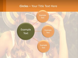 A Beautiful Woman Wearing A Hat And Sunglasses PowerPoint Template