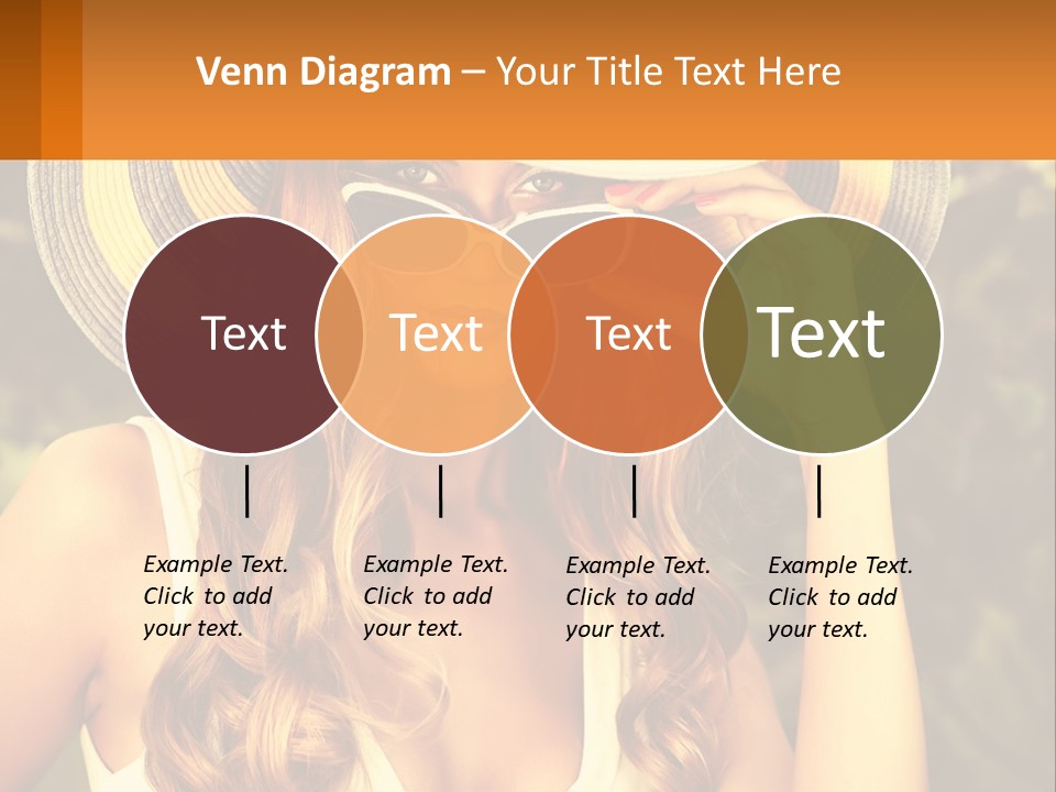 A Beautiful Woman Wearing A Hat And Sunglasses PowerPoint Template