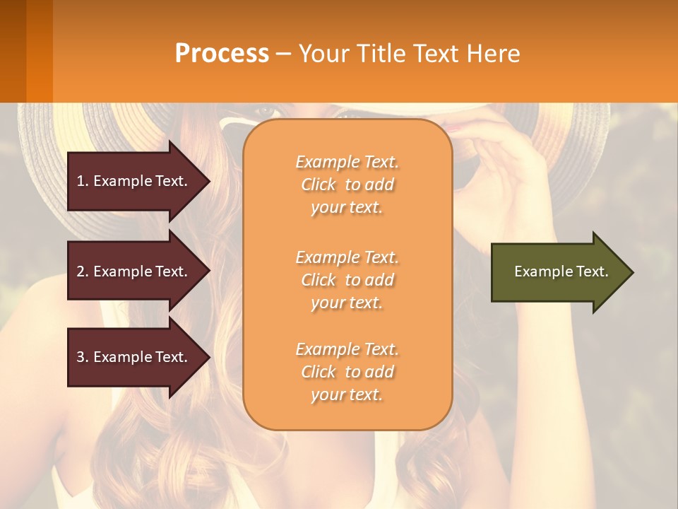 A Beautiful Woman Wearing A Hat And Sunglasses PowerPoint Template