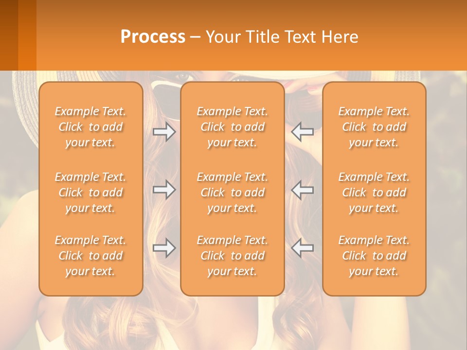A Beautiful Woman Wearing A Hat And Sunglasses PowerPoint Template