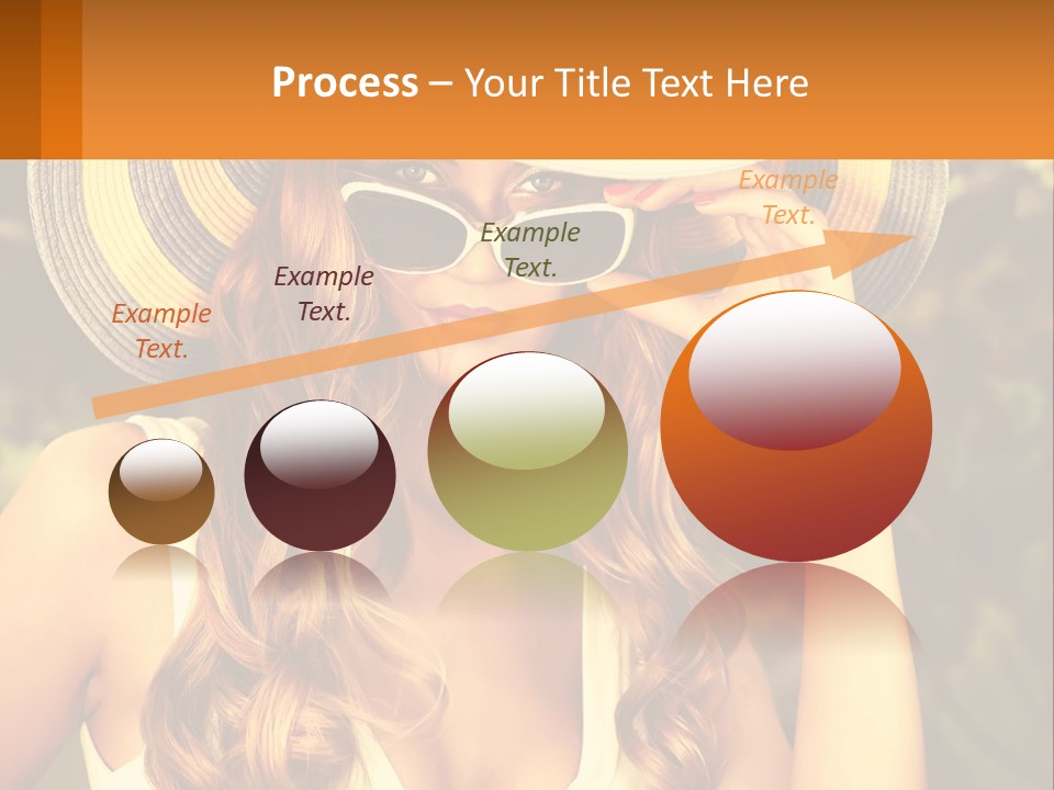 A Beautiful Woman Wearing A Hat And Sunglasses PowerPoint Template
