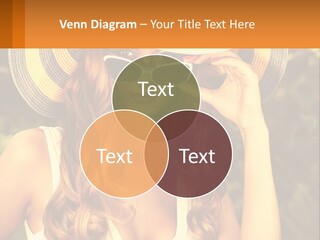 A Beautiful Woman Wearing A Hat And Sunglasses PowerPoint Template