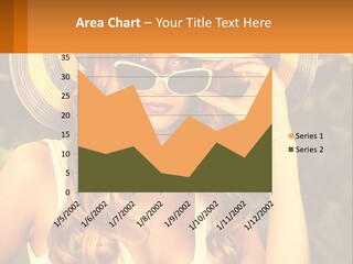 A Beautiful Woman Wearing A Hat And Sunglasses PowerPoint Template
