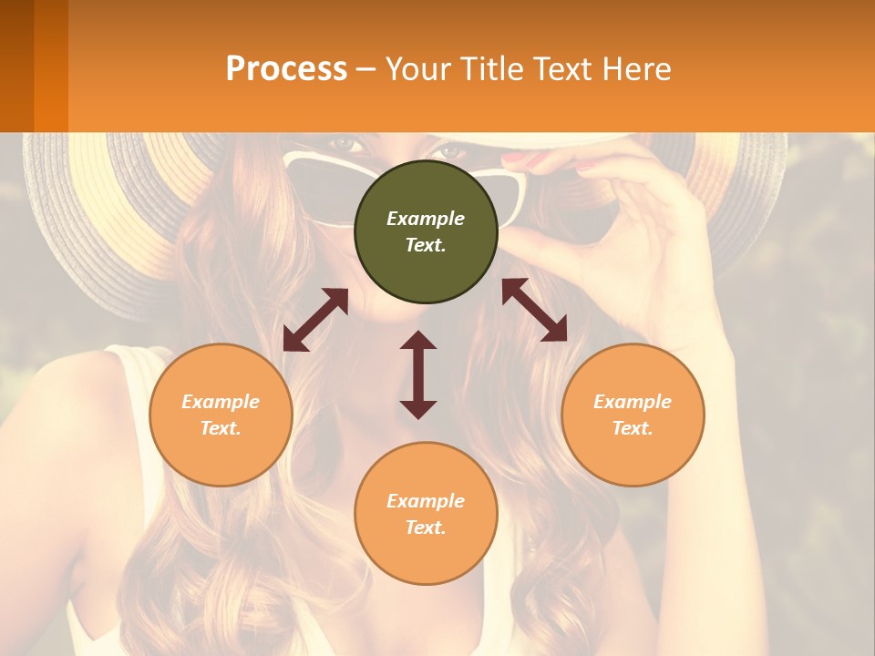 A Beautiful Woman Wearing A Hat And Sunglasses PowerPoint Template