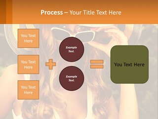 A Beautiful Woman Wearing A Hat And Sunglasses PowerPoint Template