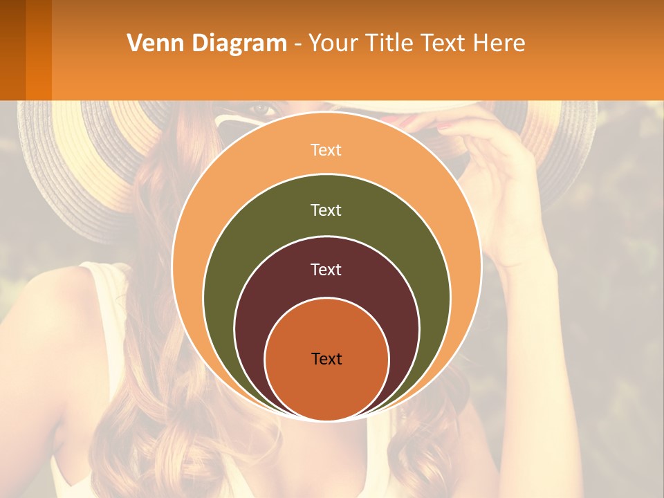A Beautiful Woman Wearing A Hat And Sunglasses PowerPoint Template