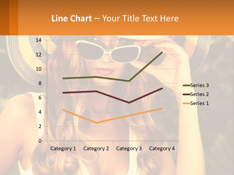 A Beautiful Woman Wearing A Hat And Sunglasses PowerPoint Template