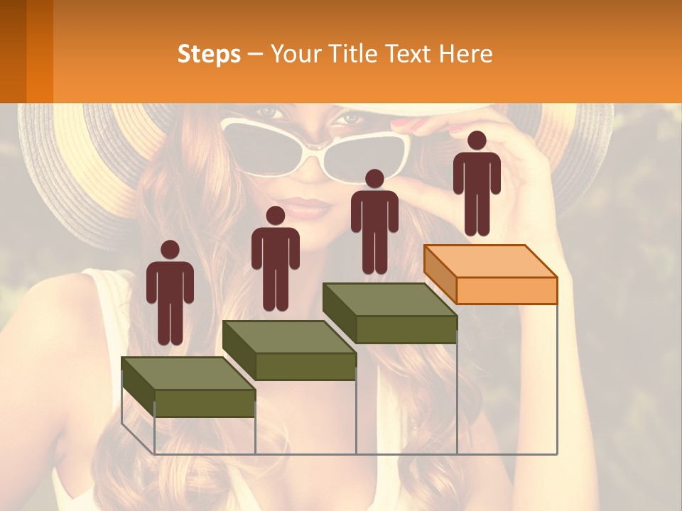 A Beautiful Woman Wearing A Hat And Sunglasses PowerPoint Template