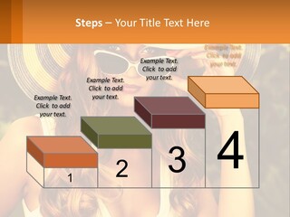 A Beautiful Woman Wearing A Hat And Sunglasses PowerPoint Template