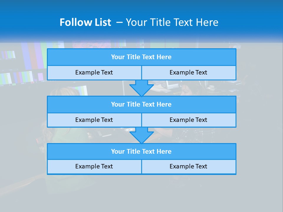 A Group Of People Sitting At A Desk With Computers PowerPoint Template