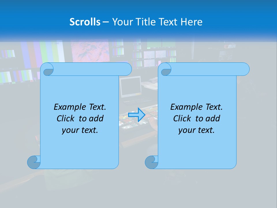 A Group Of People Sitting At A Desk With Computers PowerPoint Template