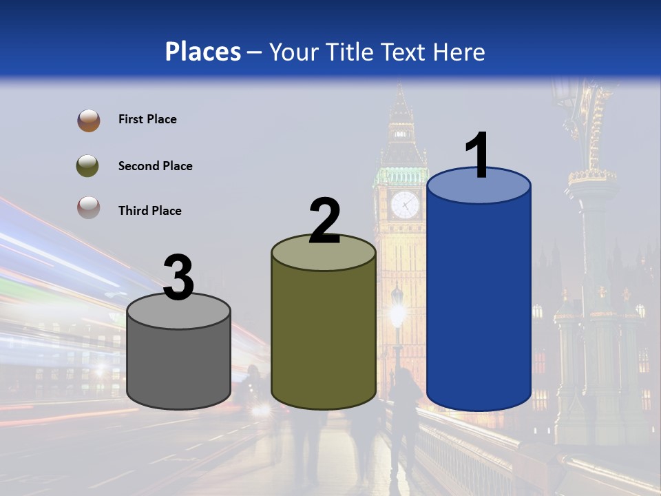 The Big Ben Clock Tower Towering Over The City Of London At Night PowerPoint Template