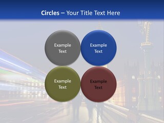 The Big Ben Clock Tower Towering Over The City Of London At Night PowerPoint Template