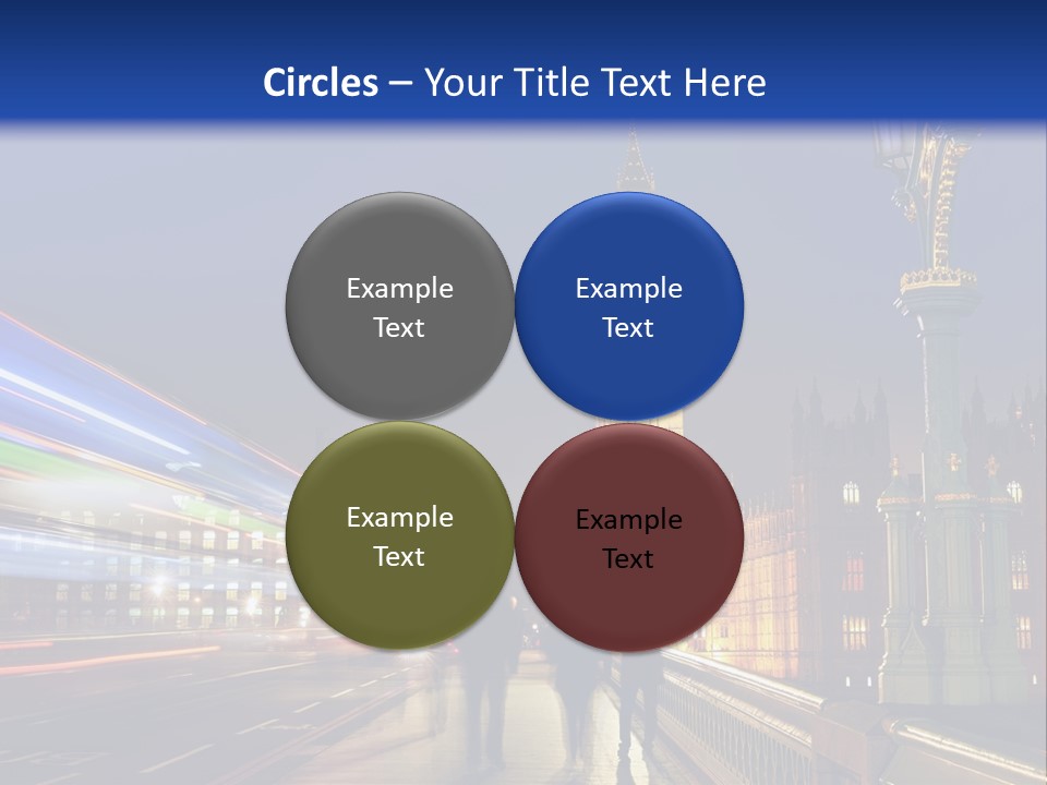 The Big Ben Clock Tower Towering Over The City Of London At Night PowerPoint Template
