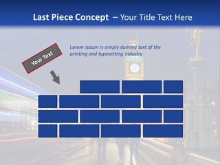 The Big Ben Clock Tower Towering Over The City Of London At Night PowerPoint Template