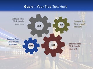 The Big Ben Clock Tower Towering Over The City Of London At Night PowerPoint Template