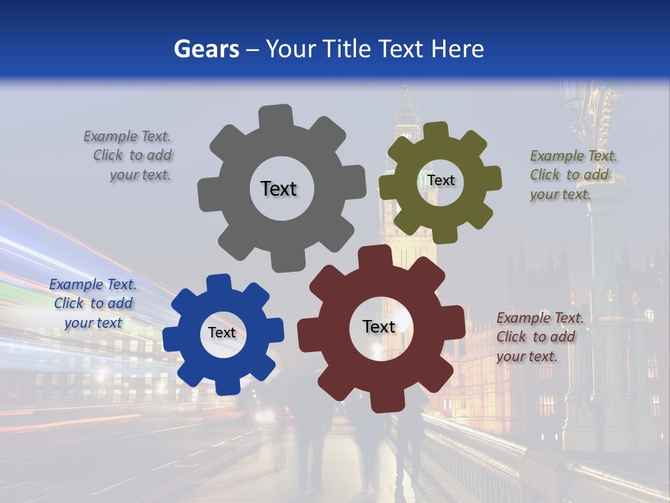 The Big Ben Clock Tower Towering Over The City Of London At Night PowerPoint Template