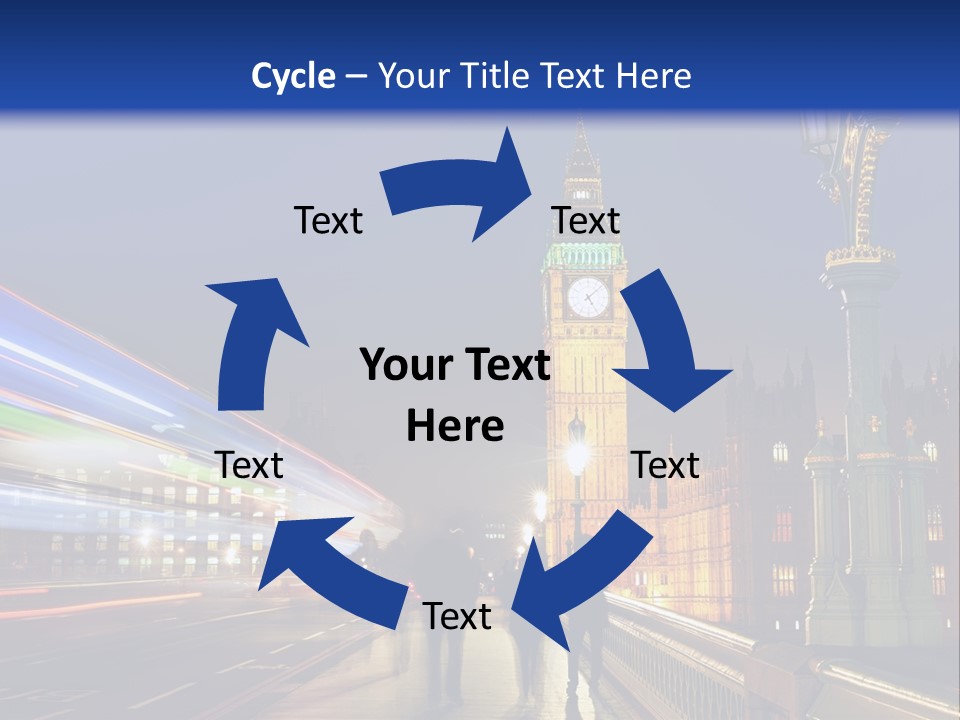 The Big Ben Clock Tower Towering Over The City Of London At Night PowerPoint Template