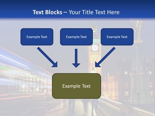The Big Ben Clock Tower Towering Over The City Of London At Night PowerPoint Template