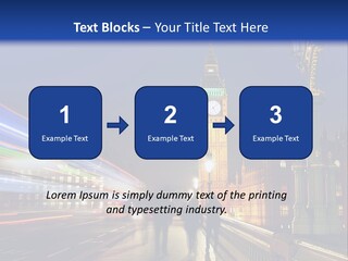 The Big Ben Clock Tower Towering Over The City Of London At Night PowerPoint Template