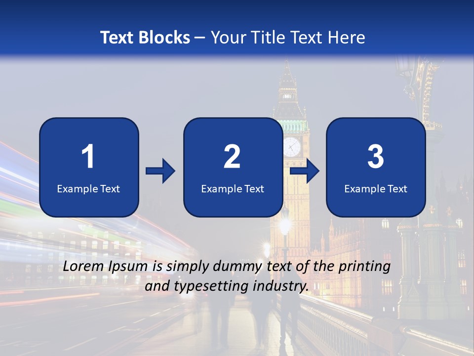 The Big Ben Clock Tower Towering Over The City Of London At Night PowerPoint Template