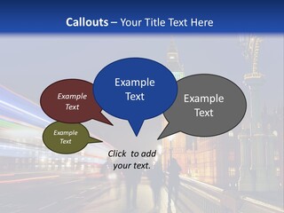 The Big Ben Clock Tower Towering Over The City Of London At Night PowerPoint Template