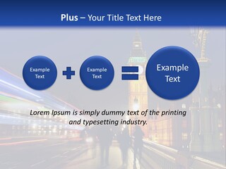 The Big Ben Clock Tower Towering Over The City Of London At Night PowerPoint Template