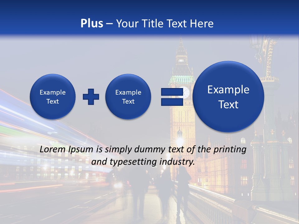 The Big Ben Clock Tower Towering Over The City Of London At Night PowerPoint Template