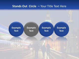 The Big Ben Clock Tower Towering Over The City Of London At Night PowerPoint Template