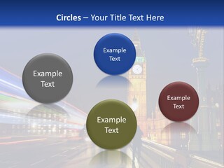 The Big Ben Clock Tower Towering Over The City Of London At Night PowerPoint Template