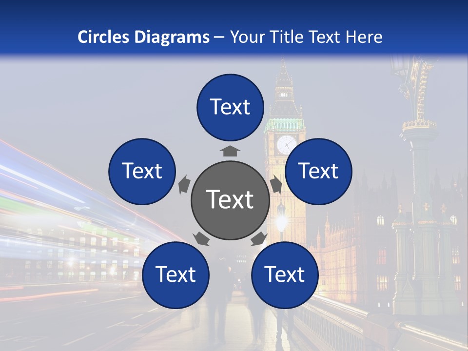 The Big Ben Clock Tower Towering Over The City Of London At Night PowerPoint Template