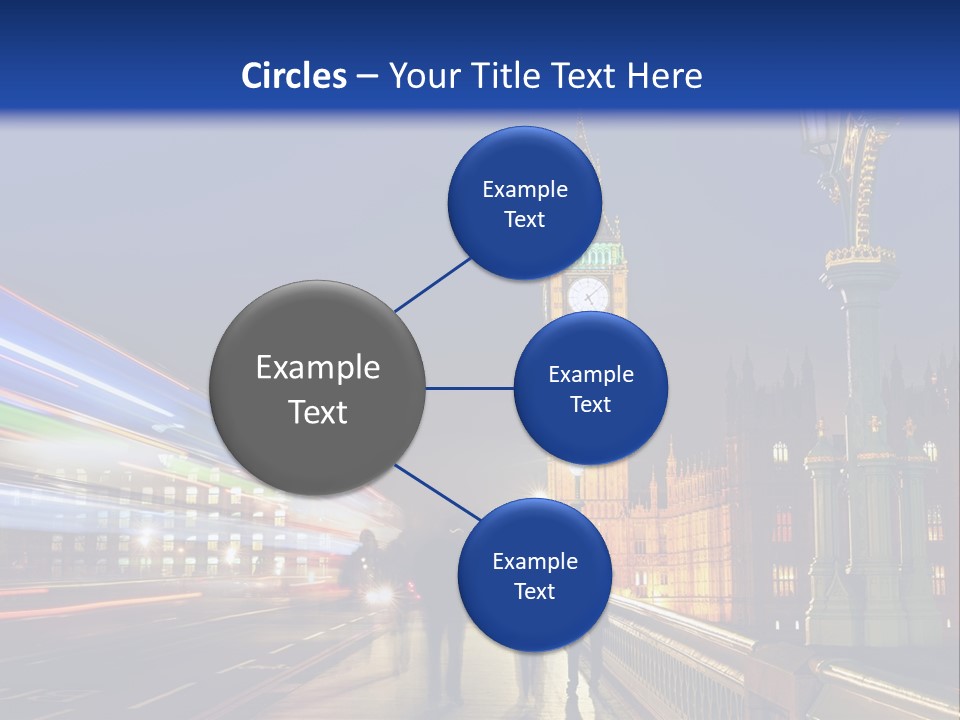The Big Ben Clock Tower Towering Over The City Of London At Night PowerPoint Template