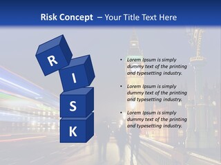 The Big Ben Clock Tower Towering Over The City Of London At Night PowerPoint Template