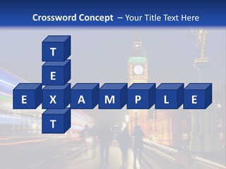 The Big Ben Clock Tower Towering Over The City Of London At Night PowerPoint Template