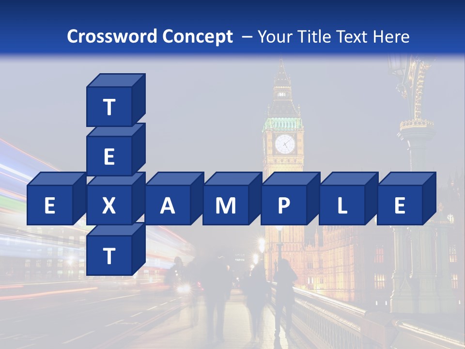 The Big Ben Clock Tower Towering Over The City Of London At Night PowerPoint Template
