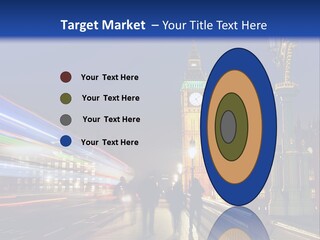 The Big Ben Clock Tower Towering Over The City Of London At Night PowerPoint Template