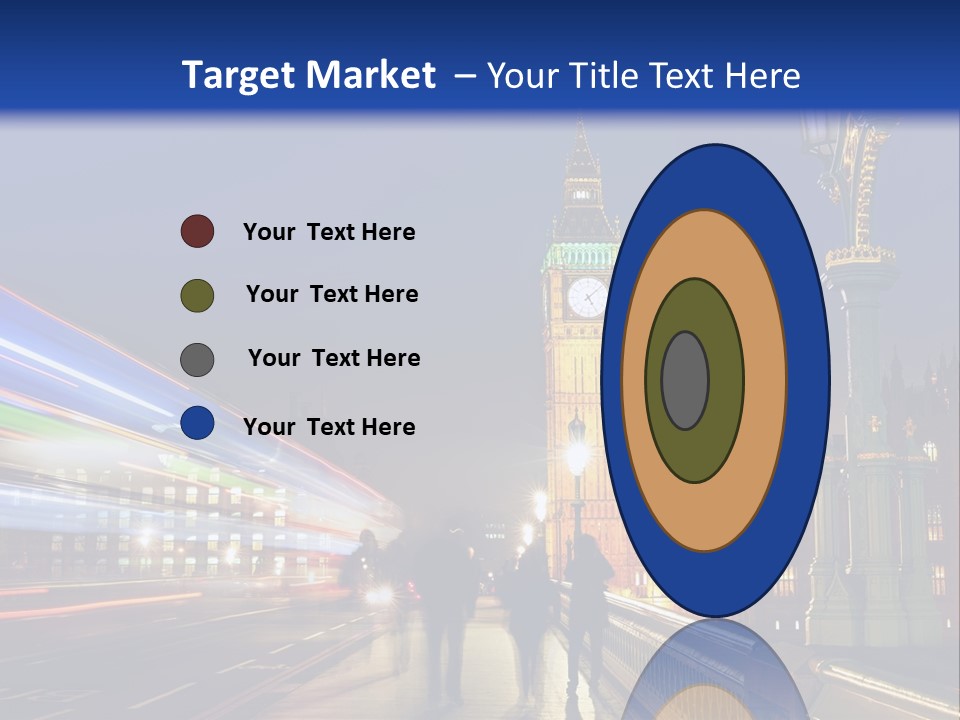The Big Ben Clock Tower Towering Over The City Of London At Night PowerPoint Template