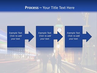 The Big Ben Clock Tower Towering Over The City Of London At Night PowerPoint Template