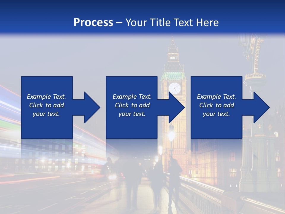 The Big Ben Clock Tower Towering Over The City Of London At Night PowerPoint Template
