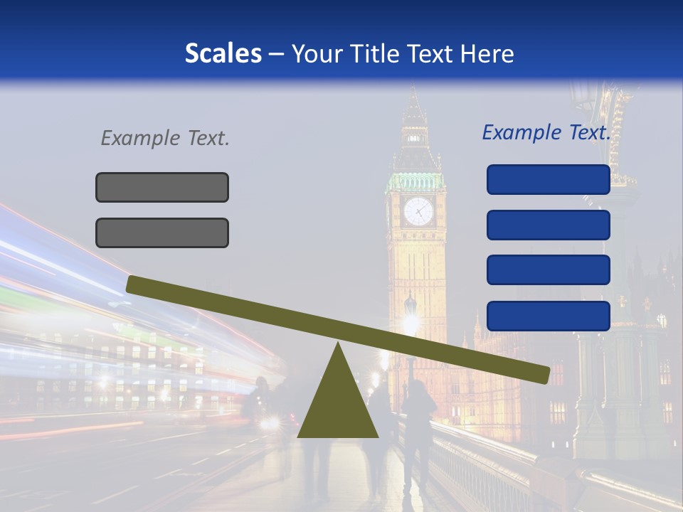The Big Ben Clock Tower Towering Over The City Of London At Night PowerPoint Template