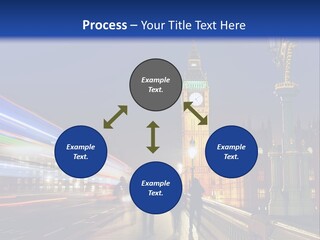 The Big Ben Clock Tower Towering Over The City Of London At Night PowerPoint Template