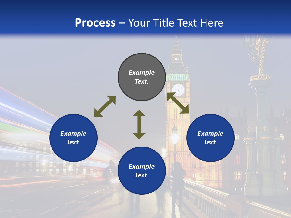 The Big Ben Clock Tower Towering Over The City Of London At Night PowerPoint Template