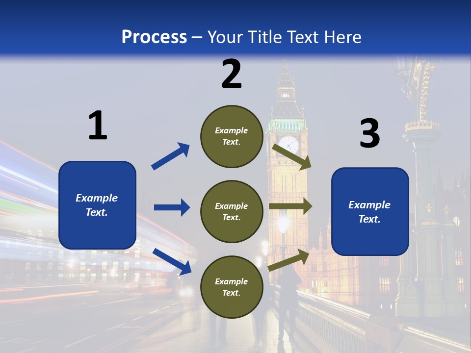 The Big Ben Clock Tower Towering Over The City Of London At Night PowerPoint Template