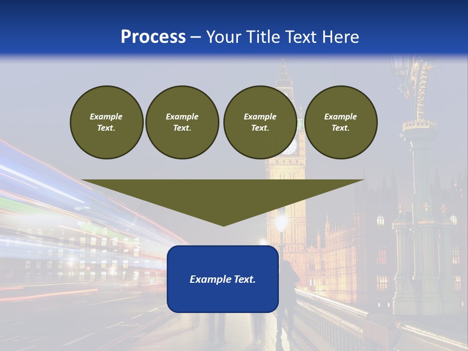 The Big Ben Clock Tower Towering Over The City Of London At Night PowerPoint Template
