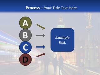The Big Ben Clock Tower Towering Over The City Of London At Night PowerPoint Template