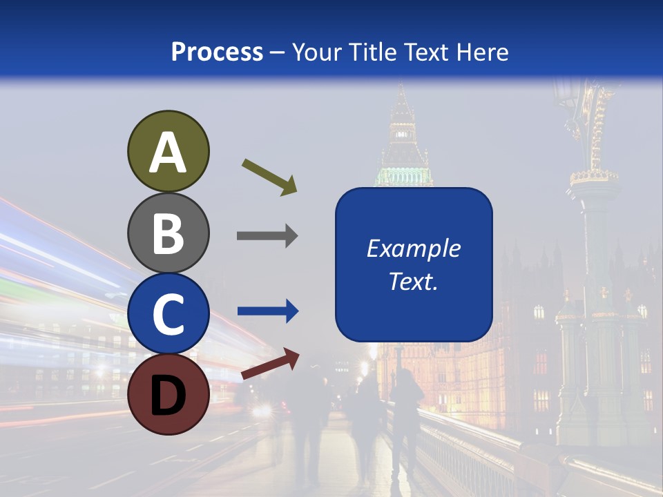 The Big Ben Clock Tower Towering Over The City Of London At Night PowerPoint Template