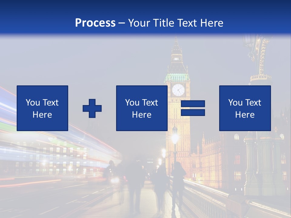 The Big Ben Clock Tower Towering Over The City Of London At Night PowerPoint Template