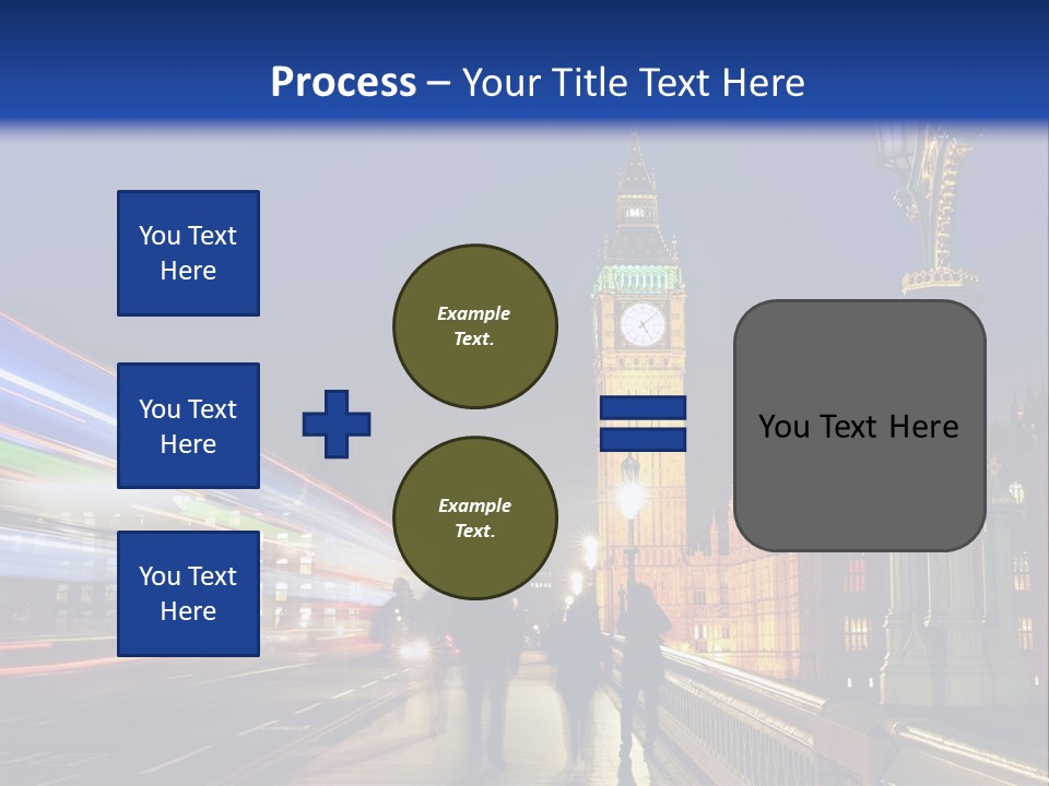 The Big Ben Clock Tower Towering Over The City Of London At Night PowerPoint Template