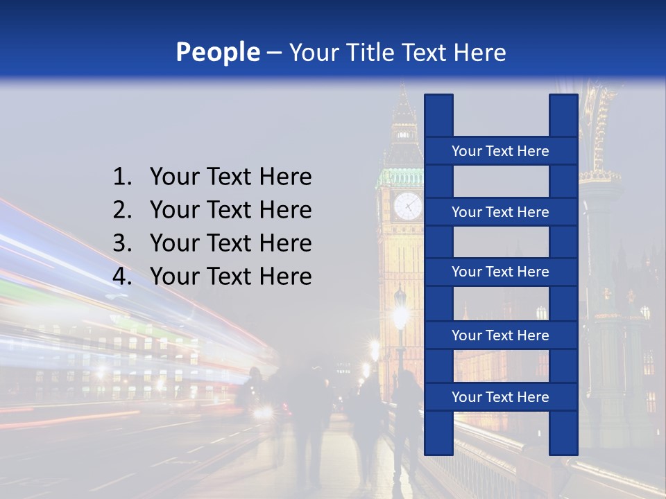 The Big Ben Clock Tower Towering Over The City Of London At Night PowerPoint Template
